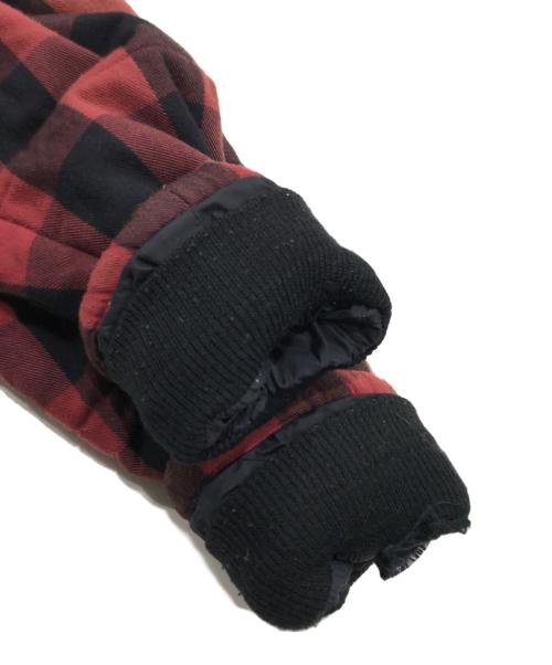 HG（エイチジー）HG (エイチジー) 袖ドッキング 中綿ジャケット ブラック×レッド サイズ:Mの古着・服飾アイテム