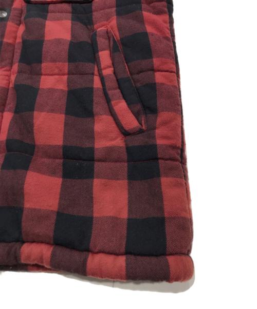 HG（エイチジー）HG (エイチジー) 袖ドッキング 中綿ジャケット ブラック×レッド サイズ:Mの古着・服飾アイテム