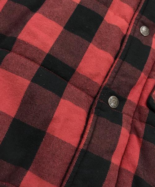 HG（エイチジー）HG (エイチジー) 袖ドッキング 中綿ジャケット ブラック×レッド サイズ:Mの古着・服飾アイテム