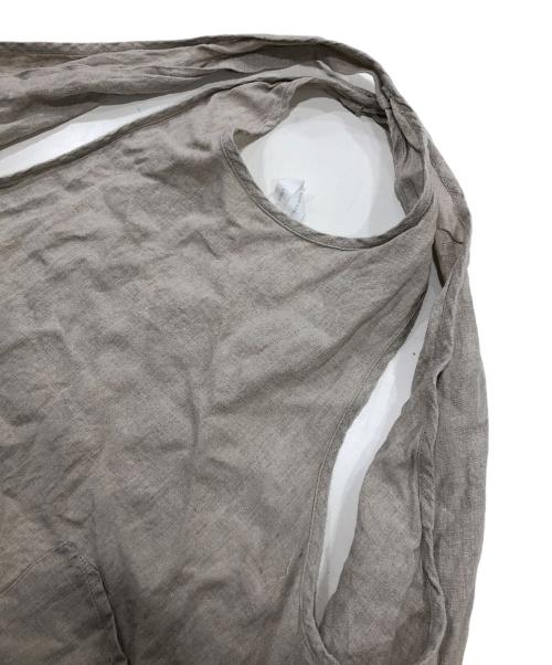 fog linen work（フォグリネンワーク）fog linen work (フォグリネンワーク) リネン バッククロス ジャンパースカート ベージュ サイズ:Fの古着・服飾アイテム