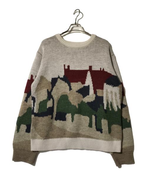 WIND AND SEA（ウィンダンシー）WIND AND SEA (ウィンダンシー) JACQUARD SWEATER ベージュ サイズ:Mの古着・服飾アイテム