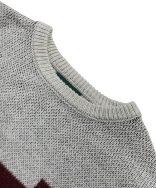 WIND AND SEA（ウィンダンシー）WIND AND SEA (ウィンダンシー) JACQUARD SWEATER ベージュ サイズ:Mの古着・服飾アイテム