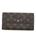 LOUIS VUITTON（ルイ ヴィトン）の古着「長財布/ポシェット・ポルトモネ クレディ/モノグラム」｜ブラウン