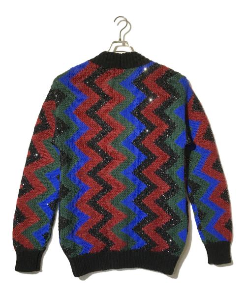 Saint Laurent Paris（サンローランパリ）Saint Laurent Paris (サンローランパリ) ウールモヘアインターシャ カーディガン ブラック サイズ:XLの古着・服飾アイテム