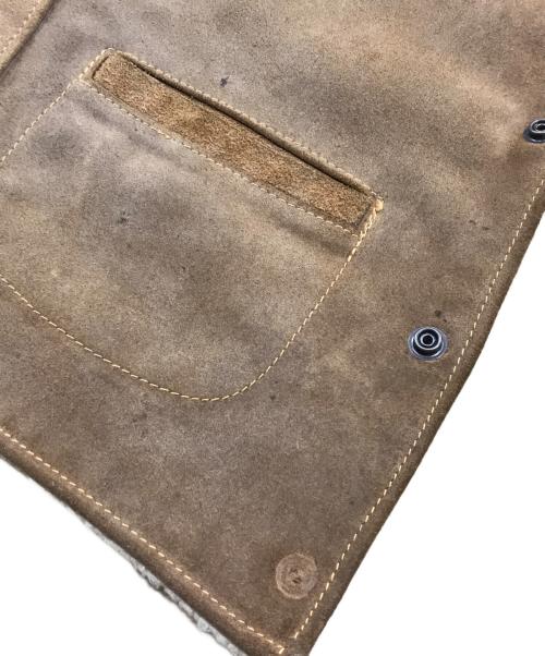 Maison Martin Margiela（メゾンマルタンマルジェラ）Maison Martin Margiela (メゾンマルタンマルジェラ) ニットスエード再構築ドッキングジャケット ブラウン サイズ:TUの古着・服飾アイテム