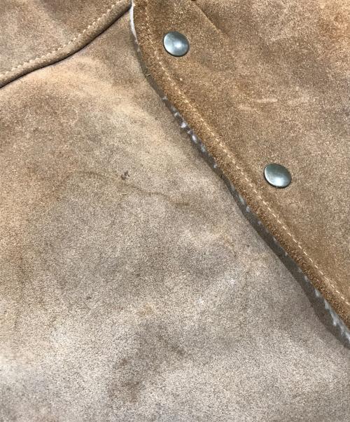 Maison Martin Margiela（メゾンマルタンマルジェラ）Maison Martin Margiela (メゾンマルタンマルジェラ) ニットスエード再構築ドッキングジャケット ブラウン サイズ:TUの古着・服飾アイテム