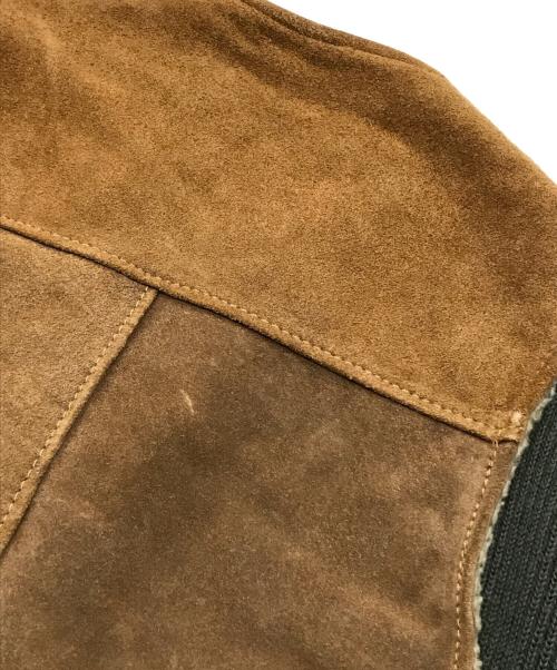 Maison Martin Margiela（メゾンマルタンマルジェラ）Maison Martin Margiela (メゾンマルタンマルジェラ) ニットスエード再構築ドッキングジャケット ブラウン サイズ:TUの古着・服飾アイテム