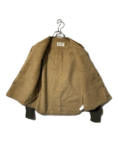Maison Martin Margiela（メゾンマルタンマルジェラ）Maison Martin Margiela (メゾンマルタンマルジェラ) ニットスエード再構築ドッキングジャケット ブラウン サイズ:TUの古着・服飾アイテム