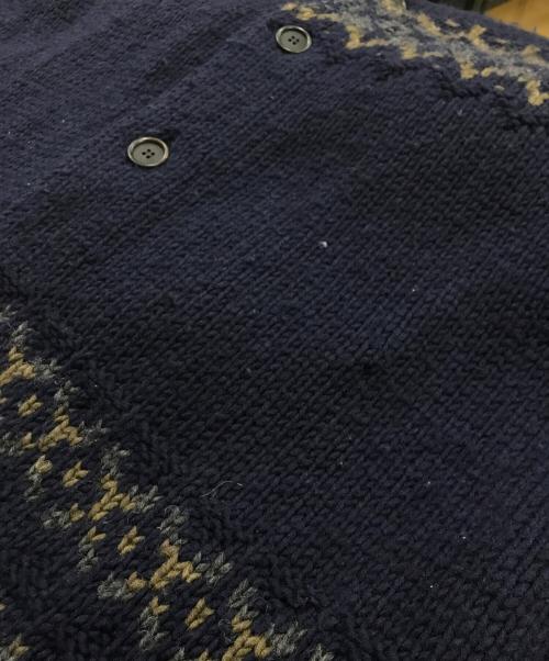 Yohji Yamamoto pour homme（ヨウジヤマモト プールオム）Yohji Yamamoto pour homme (ヨウジヤマモト プールオム) ジャガードロングカーディガン ネイビー サイズ:3の古着・服飾アイテム