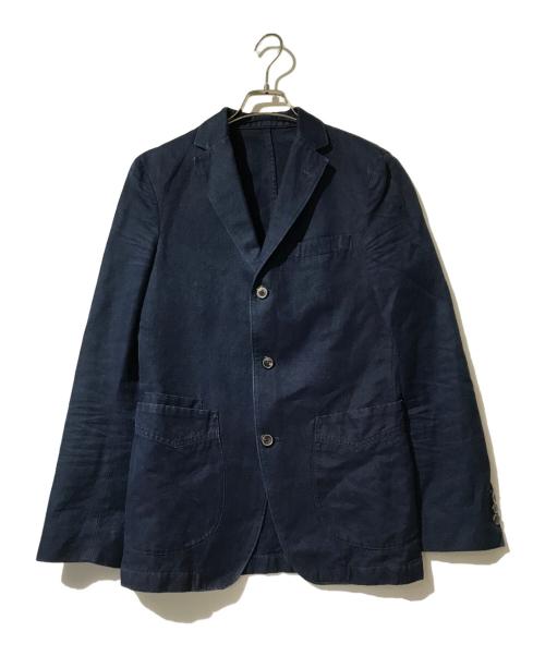OFFICINE GENERALE（オフィシンジェネラル）OFFICINE GENERALE (オフィシンジェネラル) リネンコットン3Ｂジャケット ネイビー サイズ:46の古着・服飾アイテム