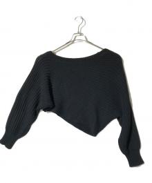 ALEXANDER WANG（アレキサンダー・ワン）の古着「アシンメトリーワイドニット」｜ブラック