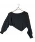 ALEXANDER WANG（アレキサンダー・ワン）の古着「アシンメトリーワイドニット」｜ブラック