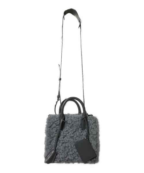 BALENCIAGA（バレンシアガ）BALENCIAGA (バレンシアガ) パドロックヌードミニ2WAYショルダーバッグ グレーの古着・服飾アイテム