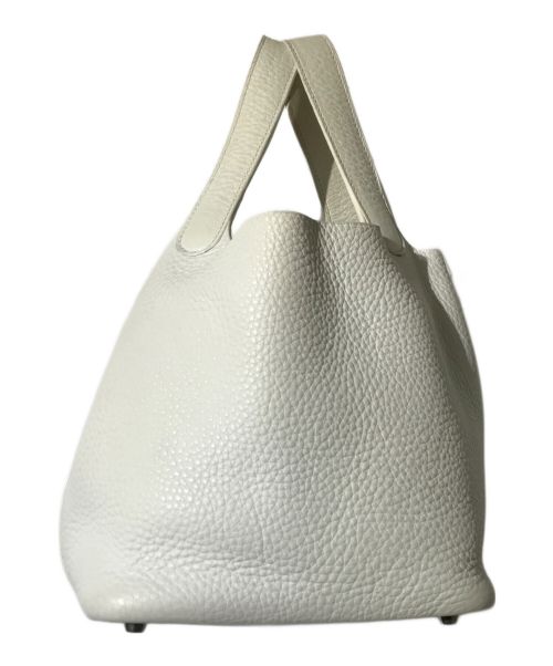 HERMES（エルメス）HERMES (エルメス) ピコタンPM-ハンドバッグ ホワイトの古着・服飾アイテム