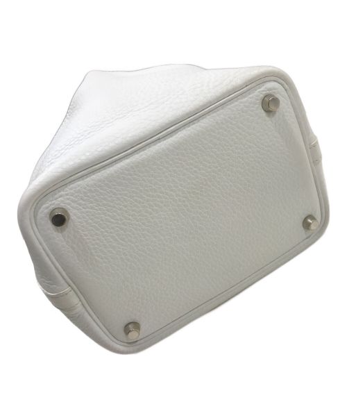 HERMES（エルメス）HERMES (エルメス) ピコタンPM-ハンドバッグ ホワイトの古着・服飾アイテム