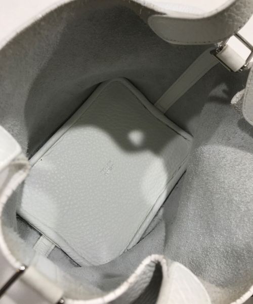 HERMES（エルメス）HERMES (エルメス) ピコタンPM-ハンドバッグ ホワイトの古着・服飾アイテム