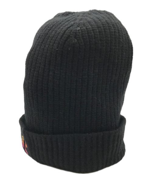 CELINE（セリーヌ）CELINE (セリーヌ) エンブロイダリーニットキャップ ブラックの古着・服飾アイテム