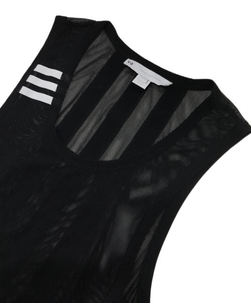 Y-3（ワイスリー）Y-3 (ワイスリー) ノースリーブメッシュワンピース/W CH1 MESH TANK ブラック サイズ:2XSの古着・服飾アイテム