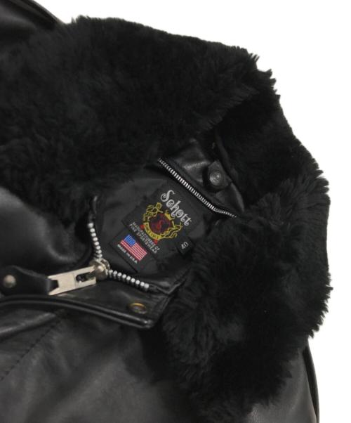 Schott（ショット）schott (ショット) A-2フライトジャケット型ボンバージャケット ブラック サイズ:40の古着・服飾アイテム