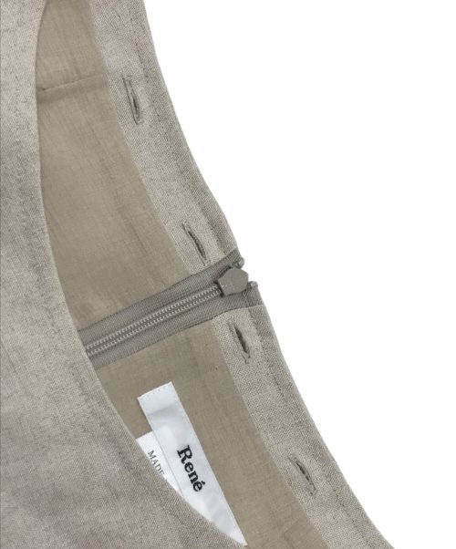 Rene（ルネ）Rene (ルネ) リネンワンピース ベージュ サイズ:34の古着・服飾アイテム