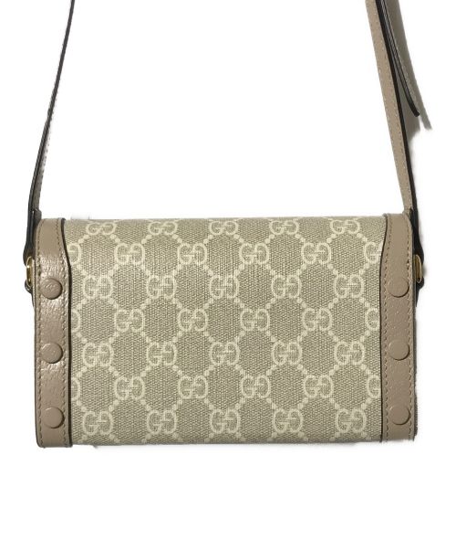 GUCCI（グッチ）GUCCI (グッチ) GGスプリームホースビットショルダーバッグ ベージュの古着・服飾アイテム