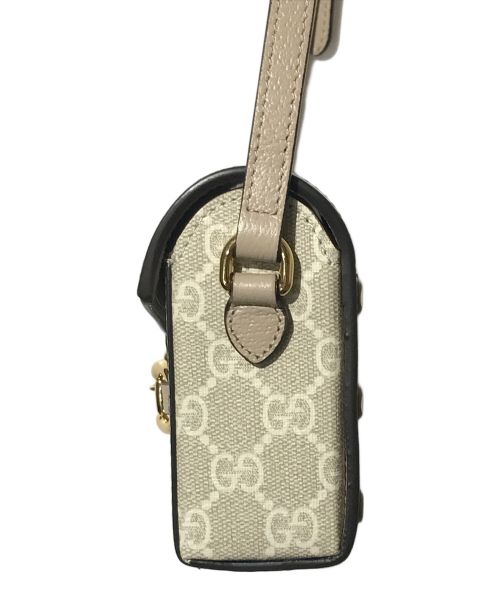 GUCCI（グッチ）GUCCI (グッチ) GGスプリームホースビットショルダーバッグ ベージュの古着・服飾アイテム