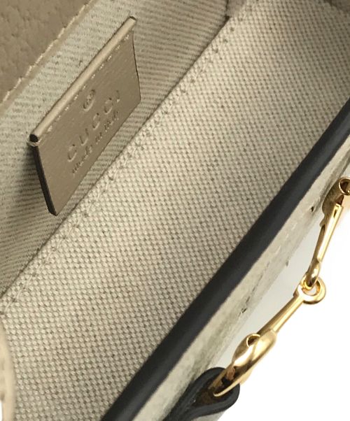 GUCCI（グッチ）GUCCI (グッチ) GGスプリームホースビットショルダーバッグ ベージュの古着・服飾アイテム