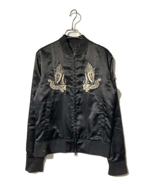 BLACK FLAME（ブラックフレイム）BLACK FLAME (ブラックフレイム) スカジャン ブラック サイズ:15 1/2の古着・服飾アイテム