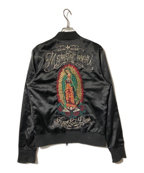 BLACK FLAME（ブラックフレイム）BLACK FLAME (ブラックフレイム) スカジャン ブラック サイズ:15 1/2の古着・服飾アイテム