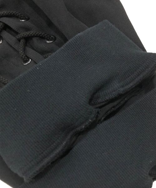 Yohji Yamamoto pour homme（ヨウジヤマモト プールオム）Yohji Yamamoto pour homme (ヨウジヤマモト プールオム) ヒモ開きレースアップパンツ/ジョガーパンツ ブラック サイズ:3の古着・服飾アイテム