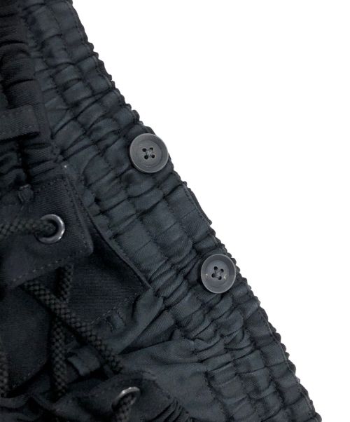 Yohji Yamamoto pour homme（ヨウジヤマモト プールオム）Yohji Yamamoto pour homme (ヨウジヤマモト プールオム) ヒモ開きレースアップパンツ/ジョガーパンツ ブラック サイズ:3の古着・服飾アイテム
