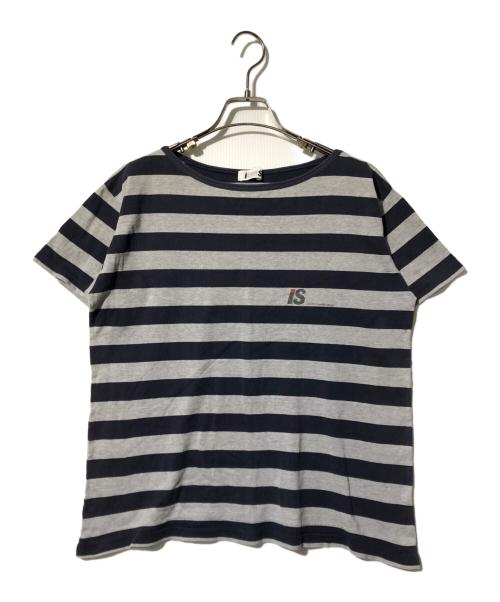 ISSEY MIYAKE（イッセイミヤケ）ISSEY MIYAKE (イッセイミヤケ) tsumori chisato (ツモリチサト) ボーダーTシャツ グレー サイズ:9の古着・服飾アイテム