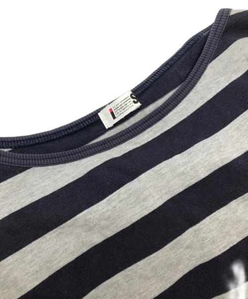 ISSEY MIYAKE（イッセイミヤケ）ISSEY MIYAKE (イッセイミヤケ) tsumori chisato (ツモリチサト) ボーダーTシャツ グレー サイズ:9の古着・服飾アイテム