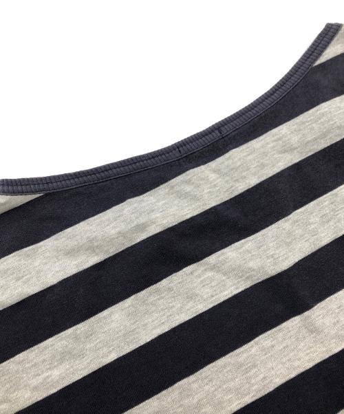ISSEY MIYAKE（イッセイミヤケ）ISSEY MIYAKE (イッセイミヤケ) tsumori chisato (ツモリチサト) ボーダーTシャツ グレー サイズ:9の古着・服飾アイテム