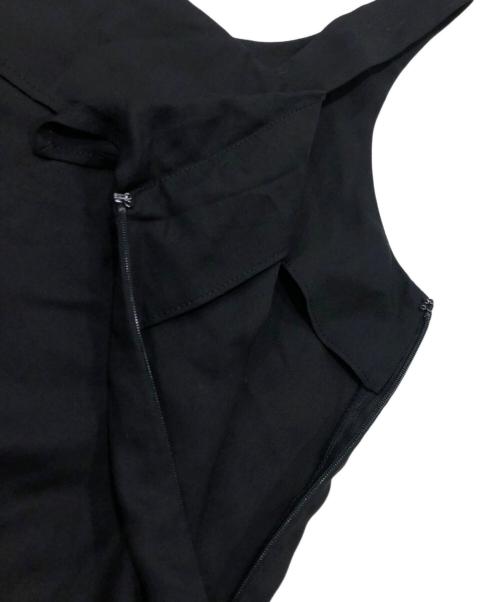 Y's（ワイズ）Y's (ワイズ) CELLULOSE VIYELLA RIGHT LACE UP BLOUSE ブラック サイズ:1の古着・服飾アイテム