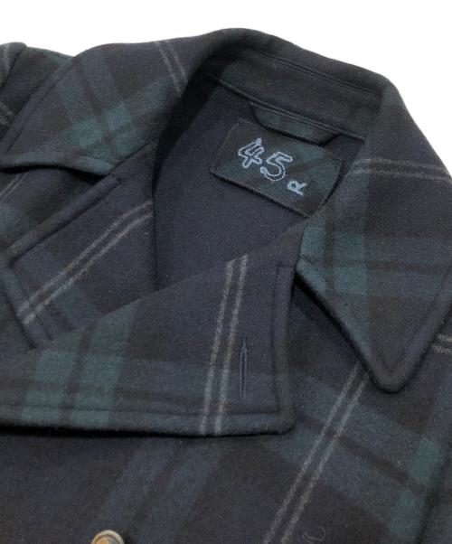 45R（フォーティファイブ・アール）45R (フォーティファイブ・アール) ウールカシミヤタータンチェックコート グリーン サイズ:1の古着・服飾アイテム