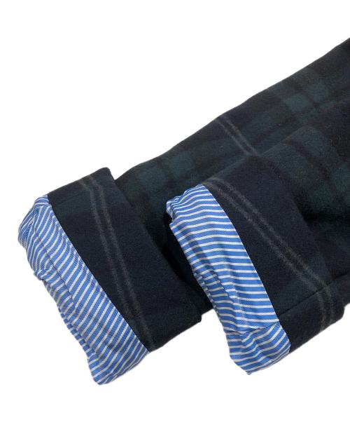 45R（フォーティファイブ・アール）45R (フォーティファイブ・アール) ウールカシミヤタータンチェックコート グリーン サイズ:1の古着・服飾アイテム