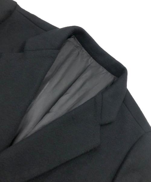 Lui's（ルイス）Lui's (ルイス) ビーバーメルトンクラシックチェスターコート ブラック サイズ:Mの古着・服飾アイテム