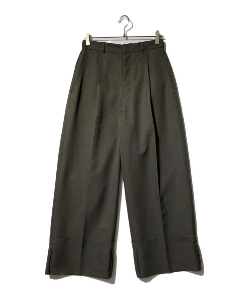 Lui's（ルイス）Lui's (ルイス) ロールアップワイドスラックス グレー サイズ:Sの古着・服飾アイテム