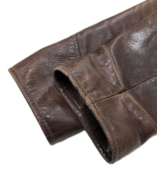 POLO RALPH LAUREN（ポロ・ラルフローレン）POLO RALPH LAUREN (ポロ・ラルフローレン) ホースレザージャケット ブラウン サイズ:Ｓの古着・服飾アイテム