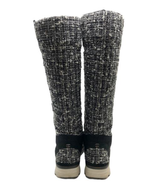 CHANEL（シャネル）CHANEL (シャネル) ラウンドトゥ ココマーク ロングブーツ ブラック サイズ:36の古着・服飾アイテム