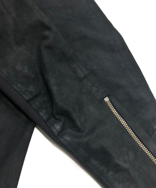 HELMUT LANG（ヘルムートラング）HELMUT LANG (ヘルムートラング) カウレザージャケット ブラック サイズ:Pの古着・服飾アイテム