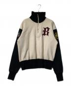 Bucoブコ）の古着「ハーフジップスウェット」｜アイボリー