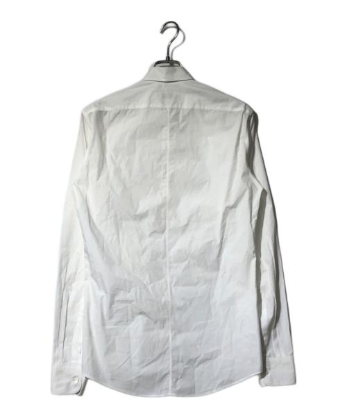 DRIES VAN NOTEN（ドリスヴァンノッテン）DRIES VAN NOTEN (ドリスヴァンノッテン) フロント刺繍ブロードシャツ ホワイト サイズ:44の古着・服飾アイテム