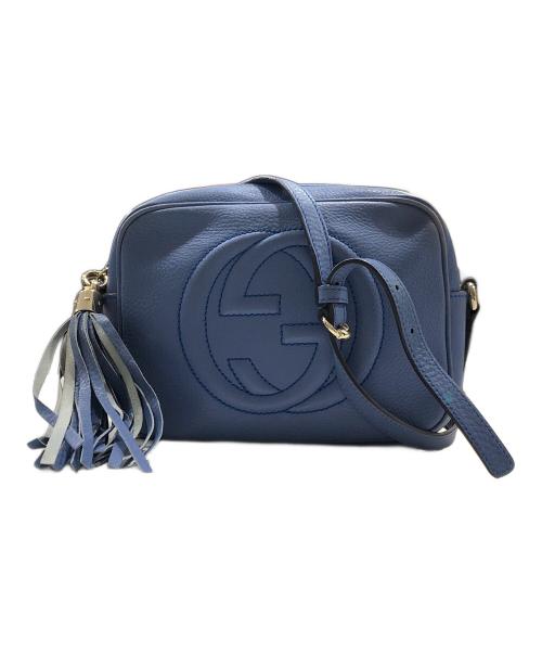 GUCCI（グッチ）GUCCI (グッチ) ソーホー ショルダーバッグ ブルーの古着・服飾アイテム