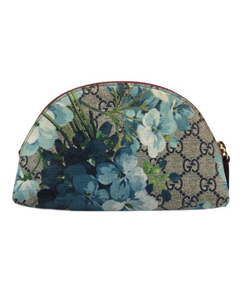 GUCCI（グッチ）GUCCI (グッチ) GGブルームス ポーチ ブルーの古着・服飾アイテム