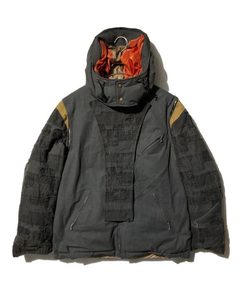 blackmeans（ブラックミーンズ）blackmeans (ブラックミーンズ) Hayachine Made リバーシブル4WAYダウンジャケット/DOWN JACKET -CHARCOAL- グレー サイズ:4の古着・服飾アイテム