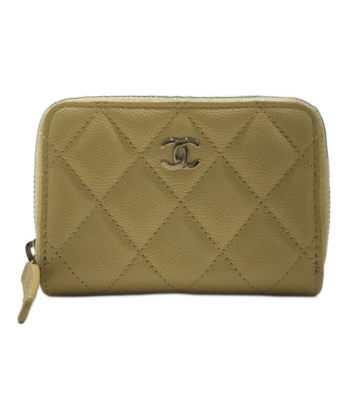 CHANEL（シャネル）CHANEL (シャネル) キャビアスキンコインパース イエローの古着・服飾アイテム