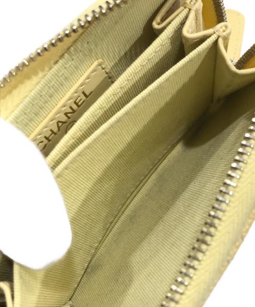 CHANEL（シャネル）CHANEL (シャネル) キャビアスキンコインパース イエローの古着・服飾アイテム