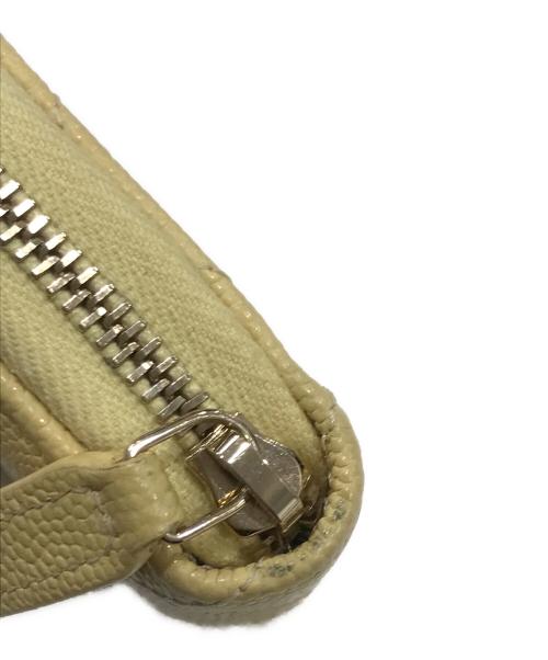 CHANEL（シャネル）CHANEL (シャネル) キャビアスキンコインパース イエローの古着・服飾アイテム